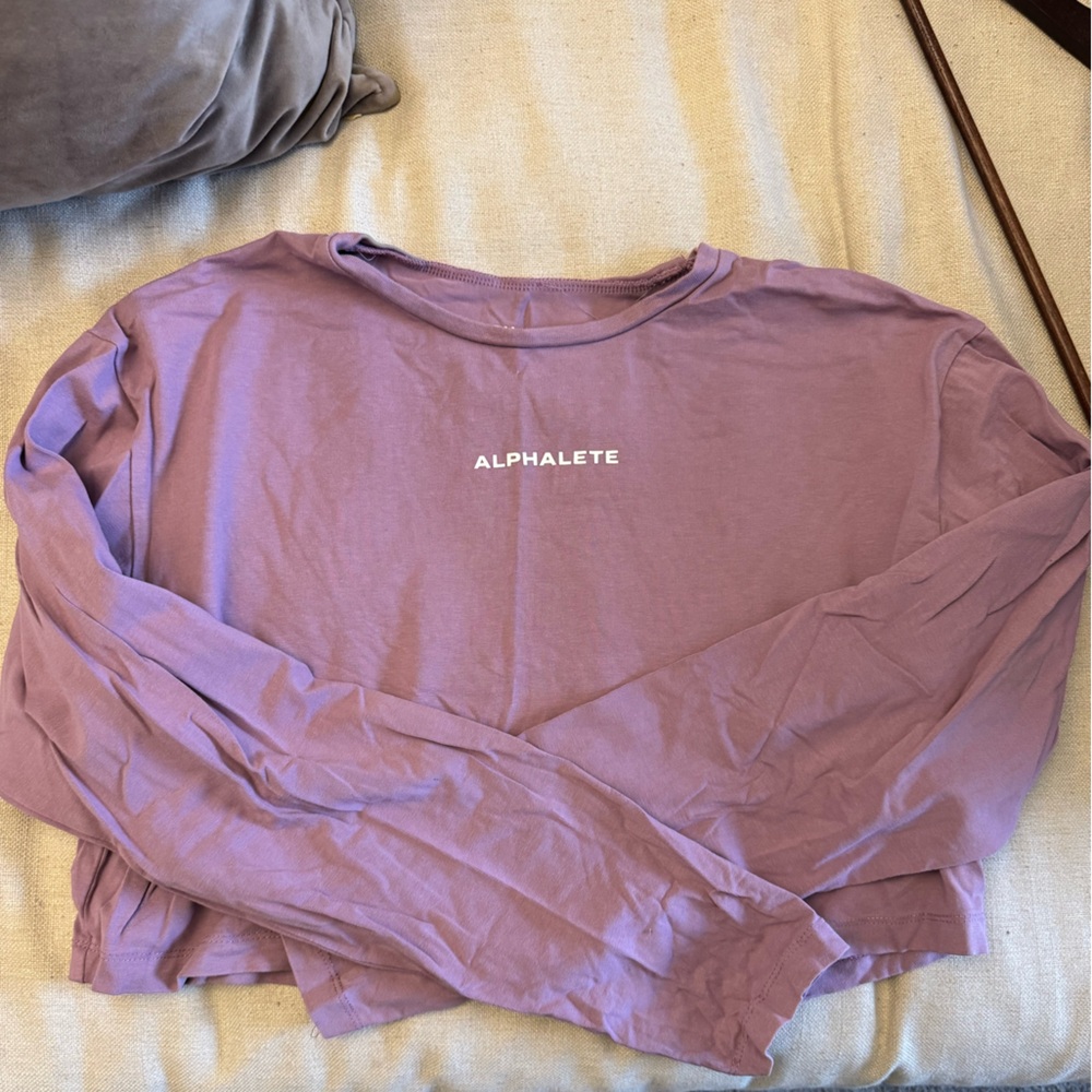 Alphalete Purple Crop Long Sleeve